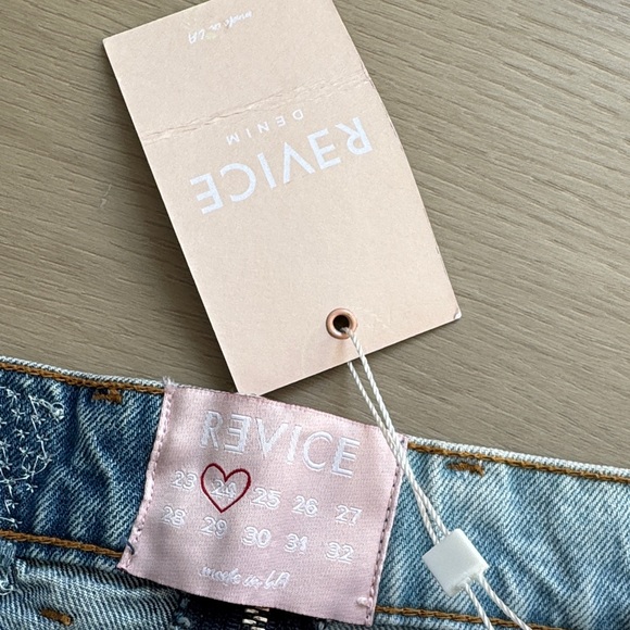 REVICE Two-Tone Denim Straight Leg Jeans - Picture 4 of 4